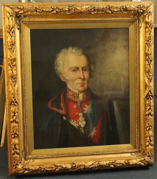 Circle of Sir George Hayter Portrait of the Duke of Wellington, 24 x 20in.